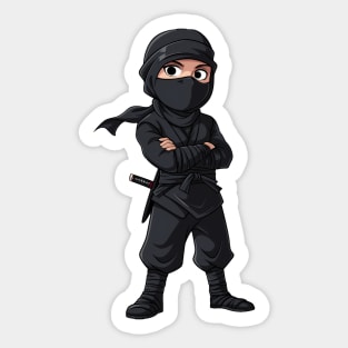 Brave Little Ninja Boy Anime Cartoon Sticker